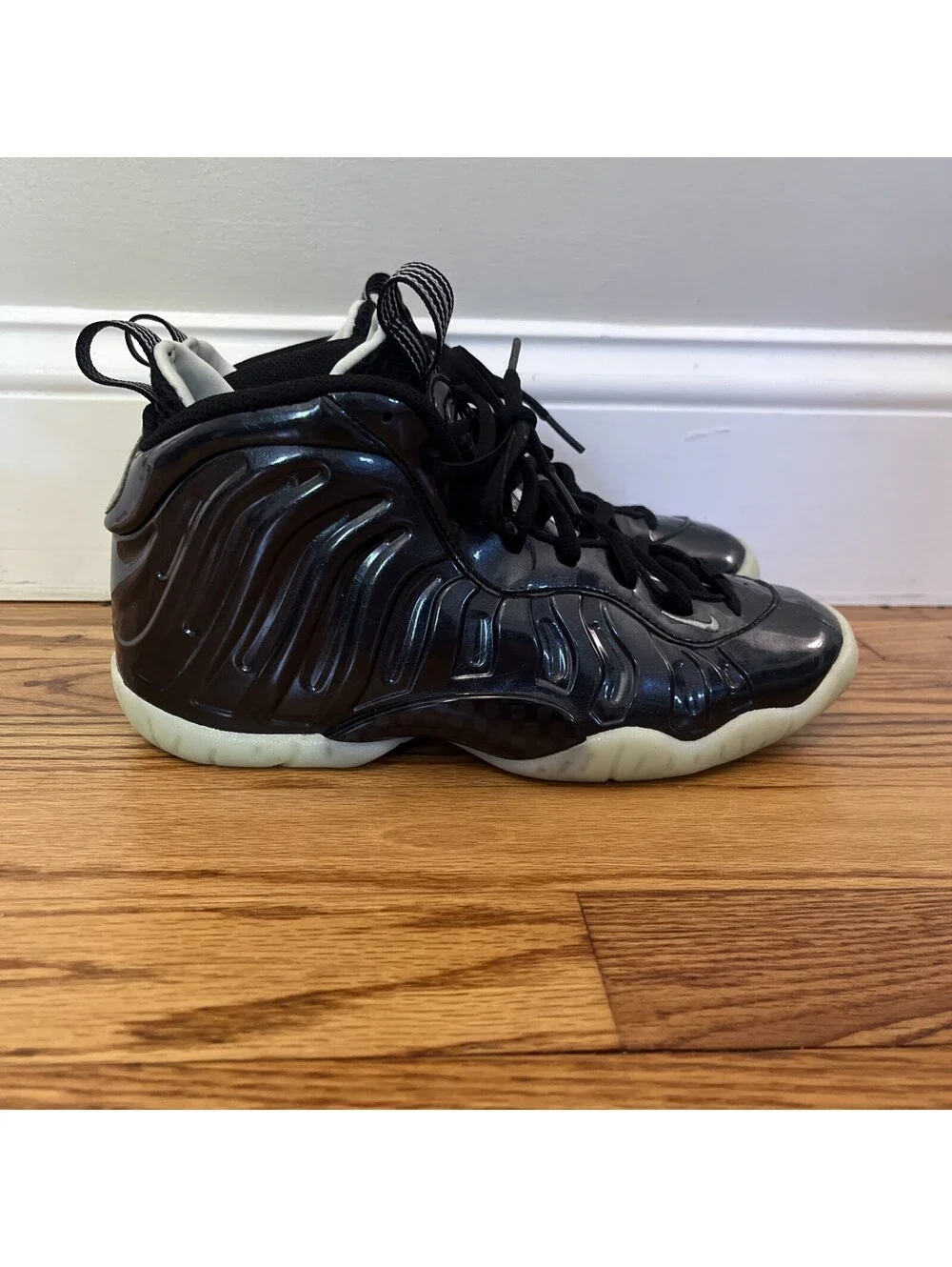 Nike Little Posite One GS All-Star 2021 Shoes (CW1596-001) Black/Barely Green 5Y